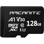 ARCANITE 128 GB microSDXC-Speicherkarte mit Adapter - UHS-I U3, A1, V30, 4K, C10, microSD, Lesegeschwindigkeiten von bis zu 90 MB-s.