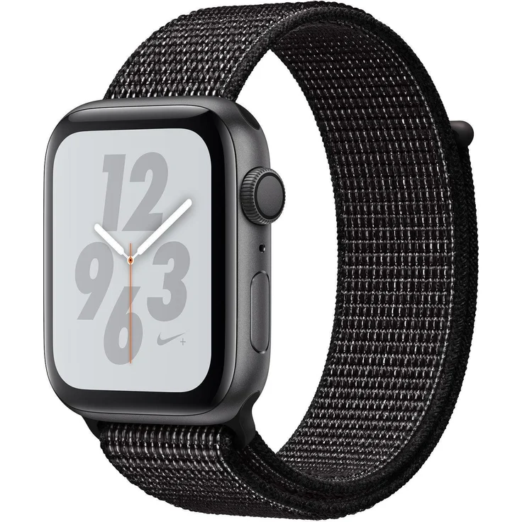 Apple Watch Series 4 Nike+ GPS Aluminium 44mm Sport Loop Space Grau/Schwarz Smartwatch – Bild 1