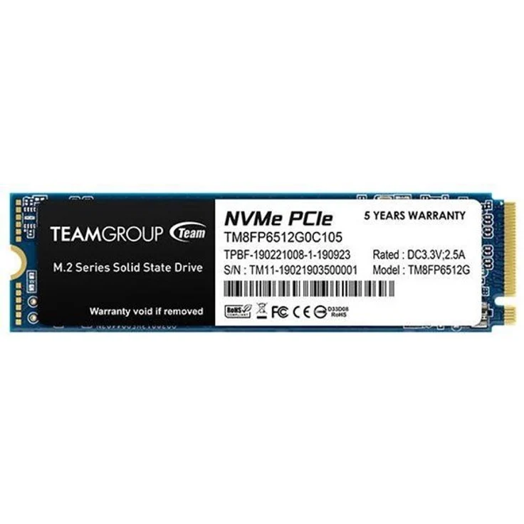Team Group MP33 - Solid-State-Disk - 512 GB - intern - M.2 2280 - PCI Express 3.0 x4 (NVMe) - Blau/Schwarz (TM8FP6512G0C101) – Bild 1