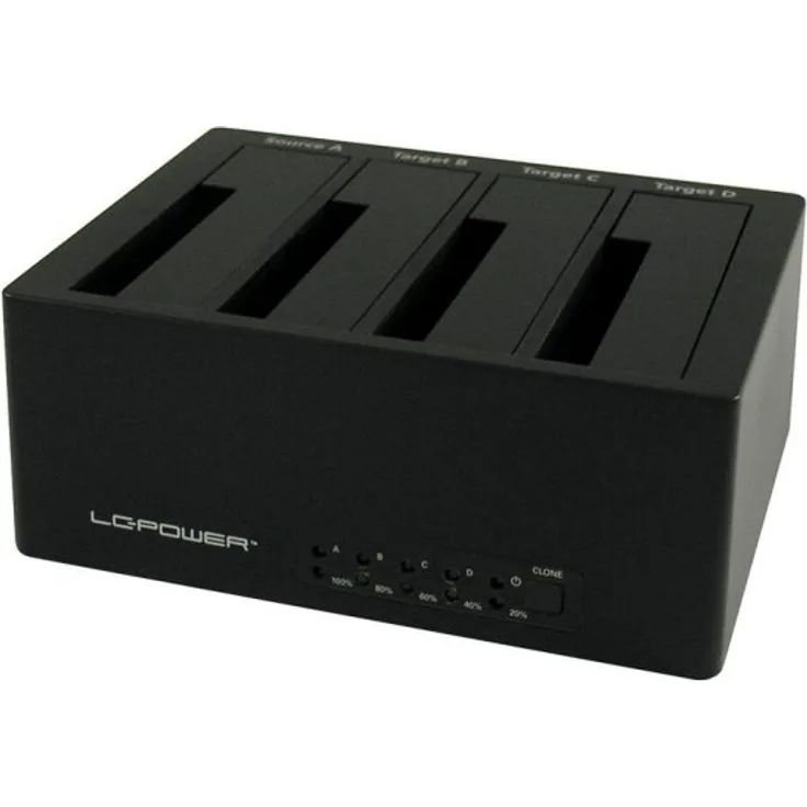 LC-Power USB 3.0 eSATA 4-Bay HDD Docking Station mit Kopierfunktion LC-DOCK-U3-4B