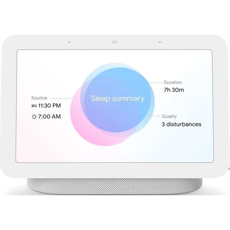 Google Nest Hub (2. Generation) Netzwerk-Lautsprecher, WLAN, Wireless Docking, Bluetooth, Sprachsteuerung, Google Assistant, Sprachassistent, kreide – Bild 1
