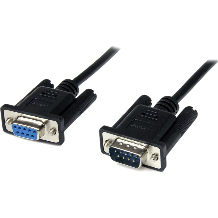 StarTech.com 1m Seriell DB9 RS-232 Nullmodemkabel - Schwarz - Stecker-Buchse - 9 Pin Null Modem Kabel