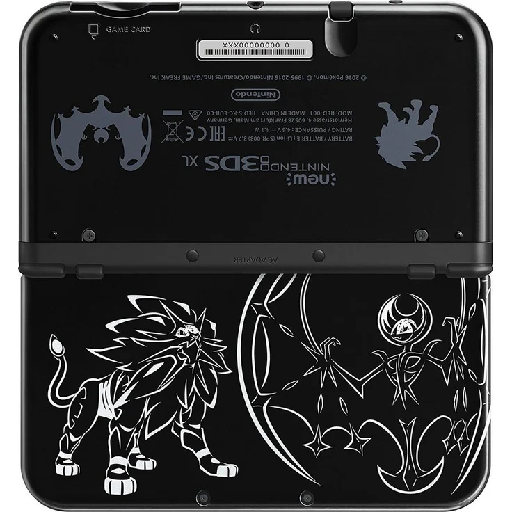 New Nintendo 3DS XL Solgaleo und Lunala Limited Edition Metallic Schwarz 256MB & 4GB Speicherkarte – Bild 4