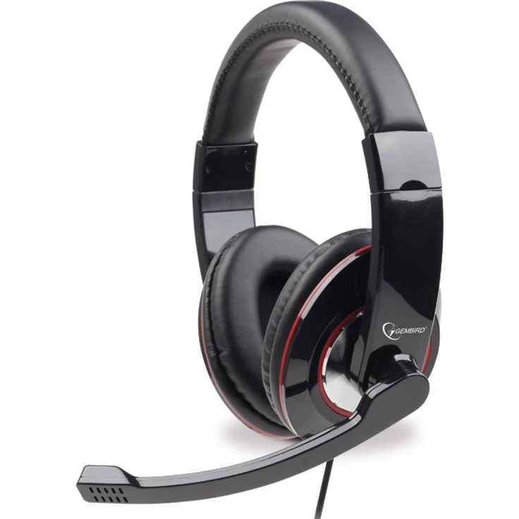 Gembird MHS-001 Stereo Headset glänzend schwarz – Bild 1