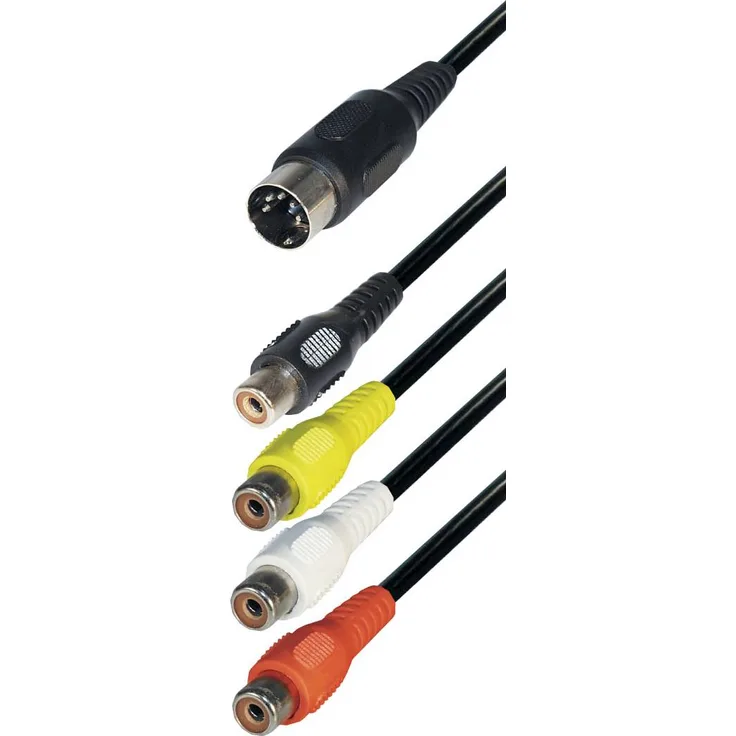 DIN Stecker auf 4 Cinchkupplungen 0,2m