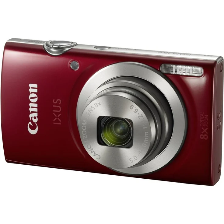Canon IXUS 185 Digitalkamera (20 MP, 6,8cm (2,7 Zoll) LCD, Display, DIGIC 4+, 8x optischer Zoom, Smart Auto, HD Movies, USB, 720p) rot – Bild 1