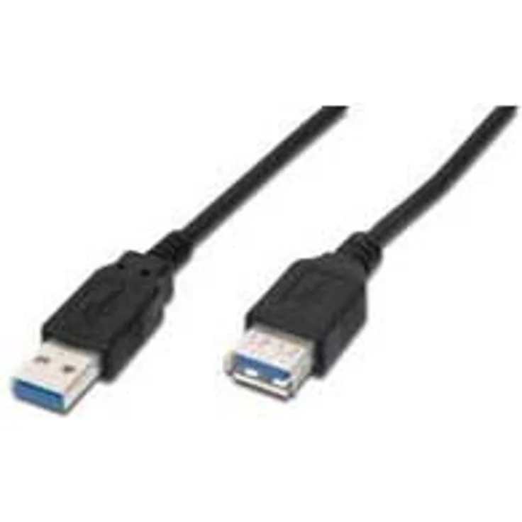 Planet DIGITUS - USB-Verlängerungskabel - 9-polig USB Typ A (M) - 9-polig USB Typ A (W) - 3 m (USB 3.0) - geformt - Schwarz (AK-300203-030-S)