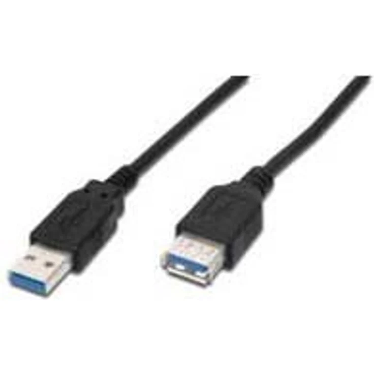 Planet DIGITUS - USB-Verlängerungskabel - 9-polig USB Typ A (M) - 9-polig USB Typ A (W) - 3 m (USB 3.0) - geformt - Schwarz (AK-300203-030-S) – Bild 1