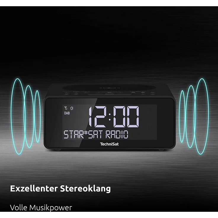 TechniSat DIGITRADIO 52 Radiowecker mit Wecker, LCD-Display, anthrazit – Bild 8