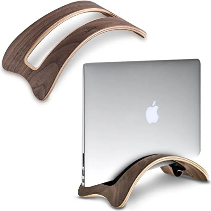kalibri Laptop Ständer - Halterung aus Holz für MacBook Air 13''/Pro Retina 13''/15''/ Pro 13''/15'' Tablet iPad - in Walnussholz