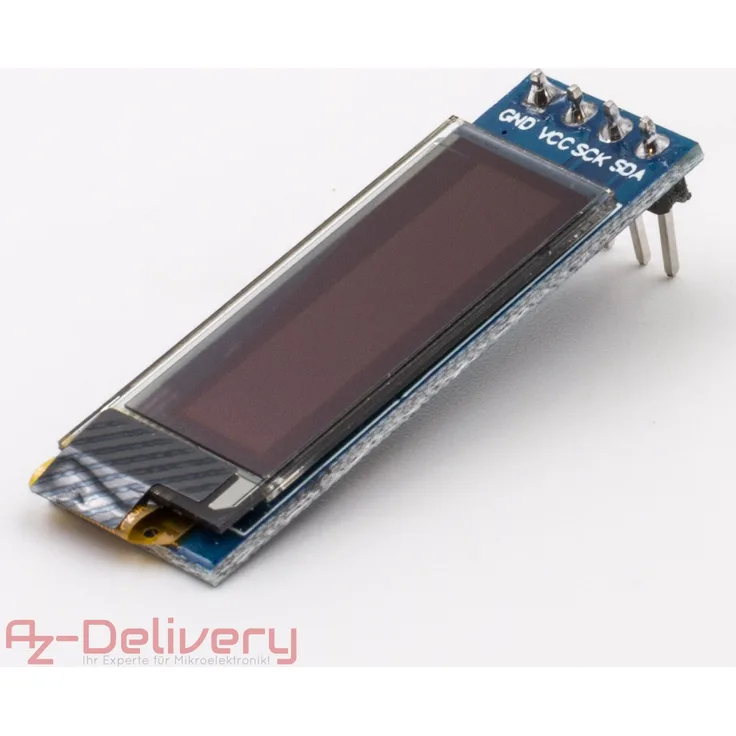 AZDelivery 0,91 Zoll OLED I2C Display 128 x 32 Pixel für Arduino und Raspberry Pi