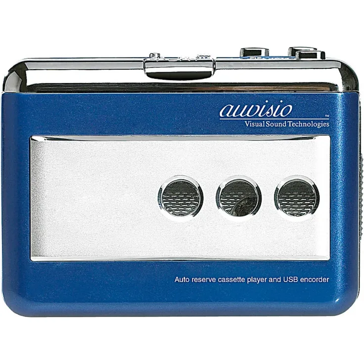 auvisio Tape2PC Kassettendigitalisierer Kassette Digital MP3 PC Modern Umwandler Oldschool Tape to PC Kassettenspieler Kopfhörer Audio Technik