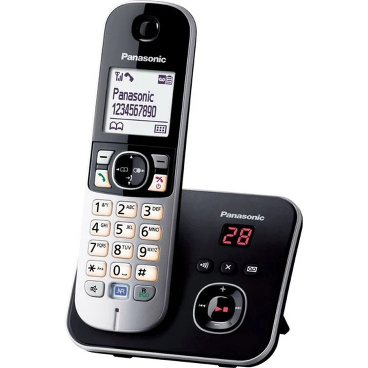 Panasonic KX-TG6821 Single Analog-Telefon schwarz/silber – Bild 2