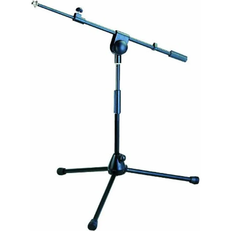 Quik Lok A-496 BK EU Profi-Mikrofonstativ (kurz, EU-Gewinde, mit Teleskoparm) schwarz