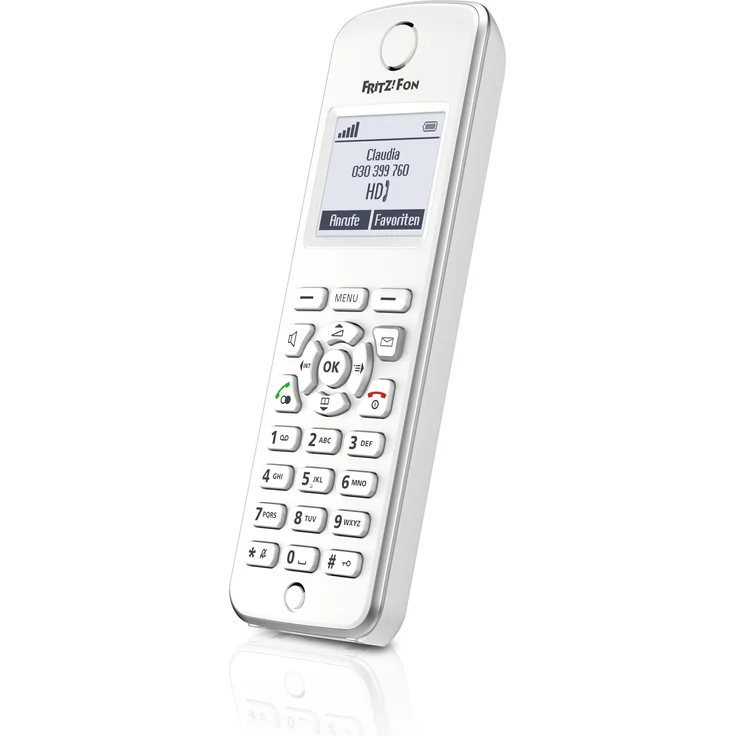 AVM FRITZ!Fon M2 DECT-Komforttelefon (für FRITZ Box Monochromes Display, HD-Telefonie) deutschsprachige Version – Bild 4
