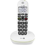 Doro PhoneEasy 110 DECT Schnurlostelefon (große Schrift und große Zahlen, optische Anrufsignalisierung) weiß