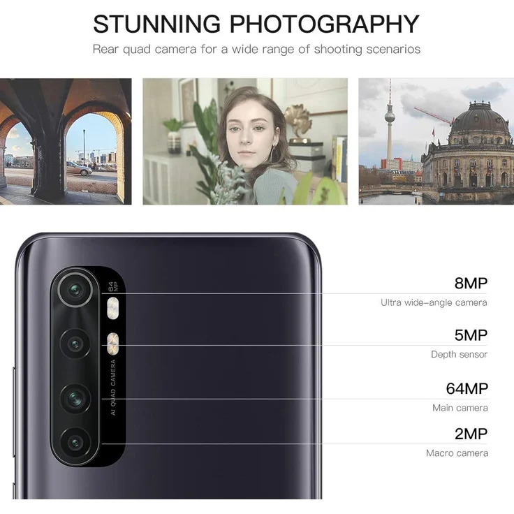 Xiaomi Mi Note 10 Lite Smartphone 16,43cm (6,47 Zoll) AMOLED-Display, 64GB interner Speicher, 6GB RAM, Dual-SIM, Android, Midnight Black – Bild 5
