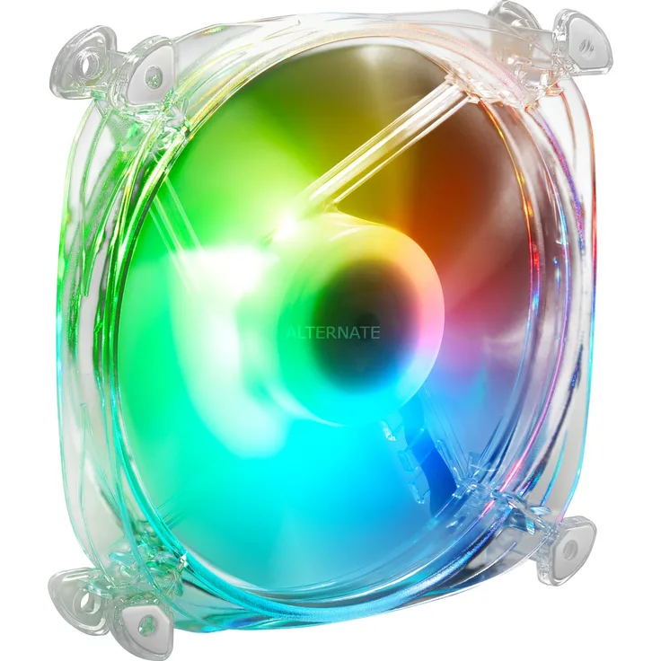 Sharkoon SHARK Disc RGB Fan Gehäuselüfter, transparent