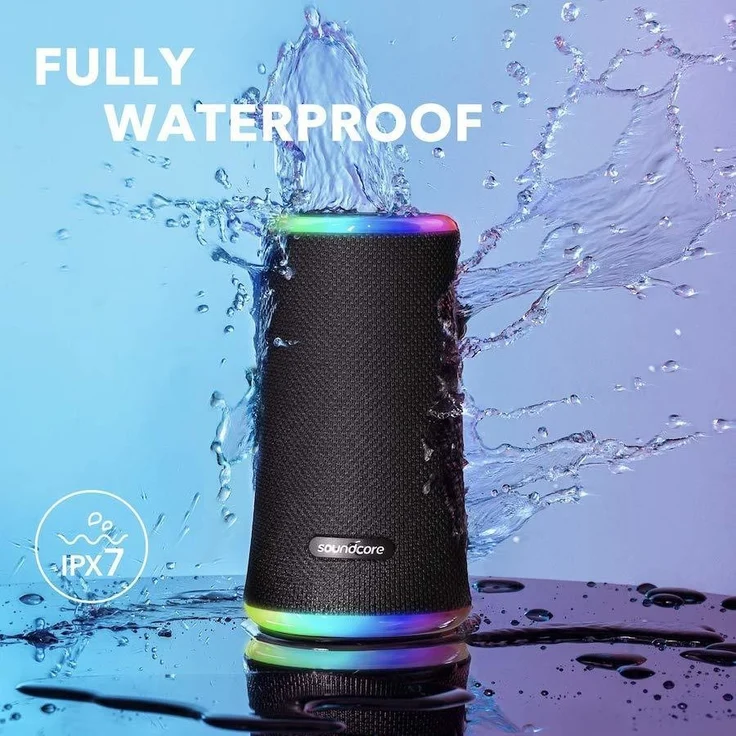 Anker Soundcore Flare 2 Bluetooth-Lautsprecher mit Lichteffekten, wasserdicht, schwarz – Bild 4