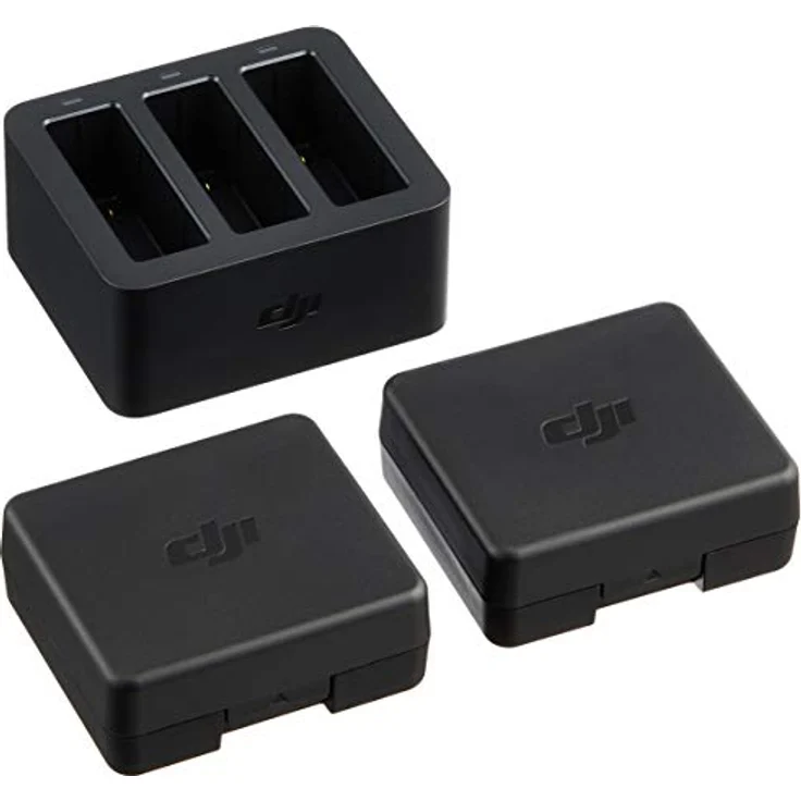 DJI Osmo Action Part 3 Lade-Kit - Eine Ladestation, 2 Akkus, 2 Akku-Gehäuse, intelligentes Ladesystem, höhere Effizienz – Bild 1