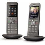 Gigaset CL660HX Duo Universal-Mobilteile, zwei DECT-Telefone schnurlos für Router, FRITZ!Box, Speedport kompatibel, hochwertiges Design-Telefon, großes Farbdisplay, VoIP-Telefon, anthrazit-metallic