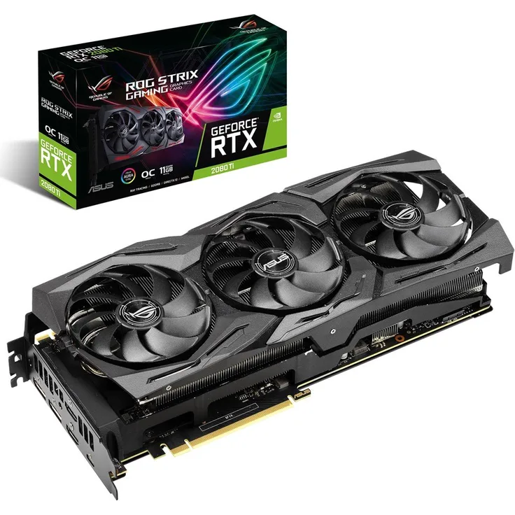ASUS ROG STRIX NVIDIA GeForce RTX 2080 Ti OC 11G Gaming Grafikkarte (PCIe 3.0, 11GB DDR6 Speicher, HDMI, Displayport, USB Type-C)