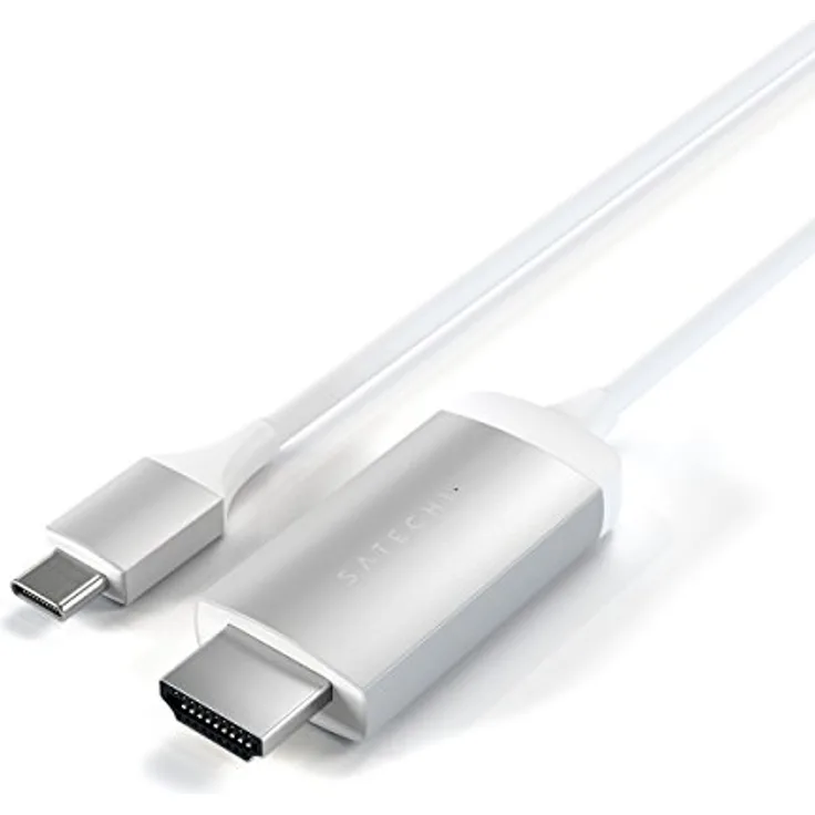 Satechi Kabel type-c HDMI 4 K 60 Hz In aluminiumpour MacBook Pro 2016/2017, MacBook 2015/2016/2017, Dell XPS, Lenovo, Chromebook und mehr (Silber)