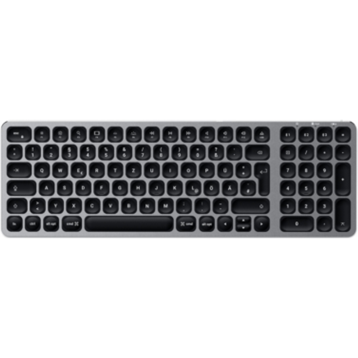 Satechi Aluminium Slim Bluetooth Backlit Tastatur kabellos space grey (Deutsch QWERTZ)