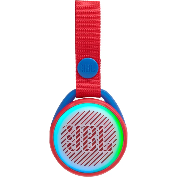 JBL JR Pop Mini-Boombox für Kids - Poppiger, wasserdichter Bluetooth-Lautsprecher mit eingebauten Lichtmotiven - Bis zu 5 Stunden Musik hören mit nur einer Akku-Ladung Rot – Bild 1