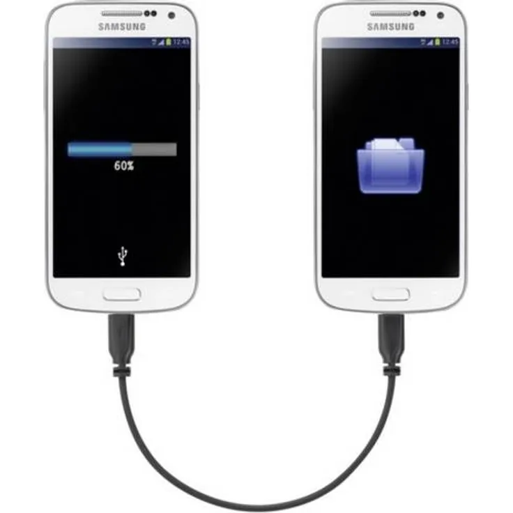 Renkforce SuperSoft OTG-Mirror Micro-USB Kabel 0,15m