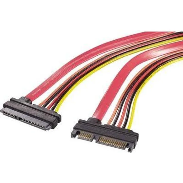 Renkforce Festplatten, Strom Verlängerungskabel [1x SATA-Kombi-Stecker 7+15pol. - 1x SATA-Kombi-Buchse 7+15pol.] 0.20 m Rot, Orang (RF-4297182)