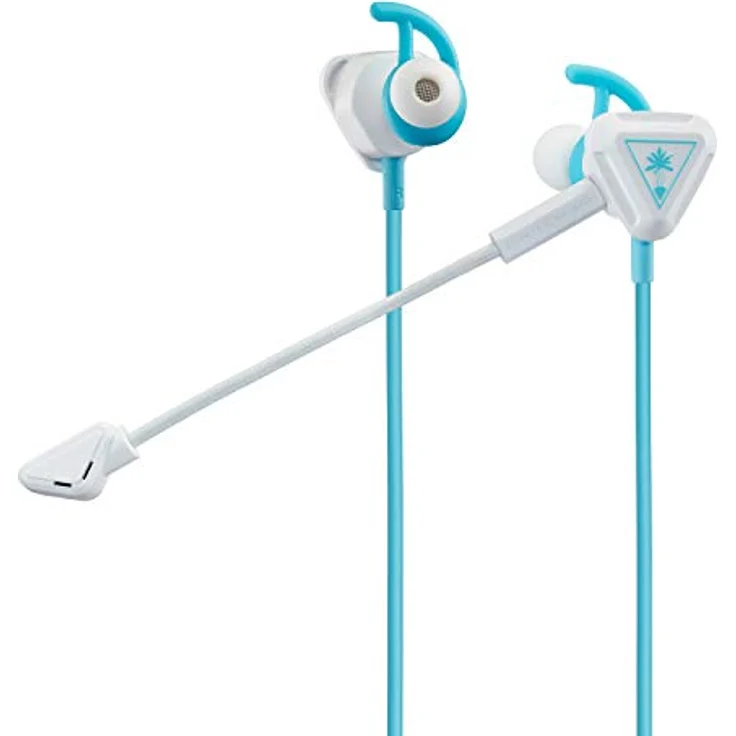 Turtle Beach Battle Buds In-Ear-Gaming-Headset (für Mobile Gaming, Nintendo Switch, Xbox One, PS4 und PS5) Weiß-Blaugrün – Bild 1