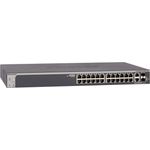 Netgear GS728TXP 28-Port Gigabit-10G Stackable LAN PoE Switch Smart Managed Pro (mit 24x PoE+ 195W, 2x 10G Kupfer und 2x 10G-SFP+, Desktop-oder Rack-Montage mit ProSAFE Lifetime-) schwarz