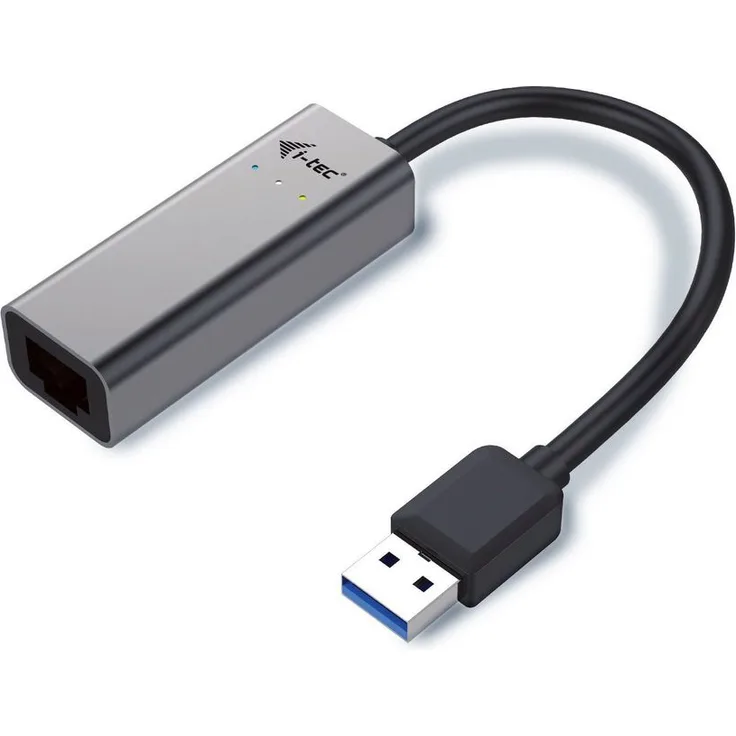 i-tec USB 3.0 Metal Gigabit Ethernet Adapter 1x USB 3.0 to RJ-45 LED for Windows MacOS Linux Android