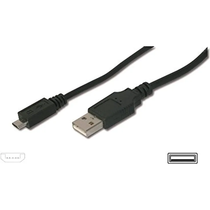 Assmann USB connection cable. type A - micro B M/M. 1.0m. USB 2.0 compatible. UL. bl (AK-300127-010-S) - Preisvergleich