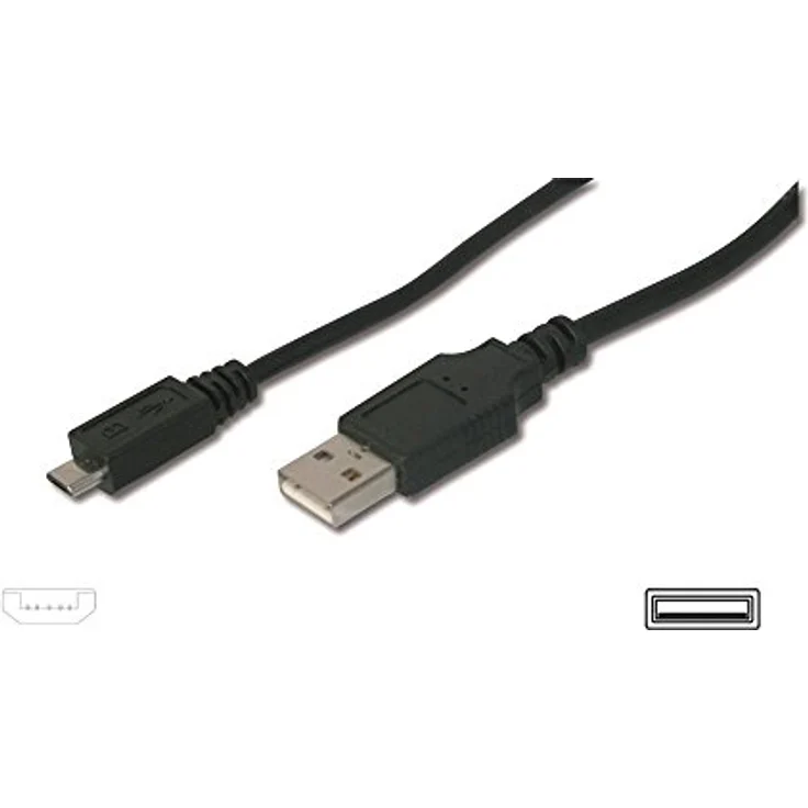 Assmann USB connection cable. type A - micro B M/M. 1.0m. USB 2.0 compatible. UL. bl (AK-300127-010-S) - Preisvergleich – Bild 1