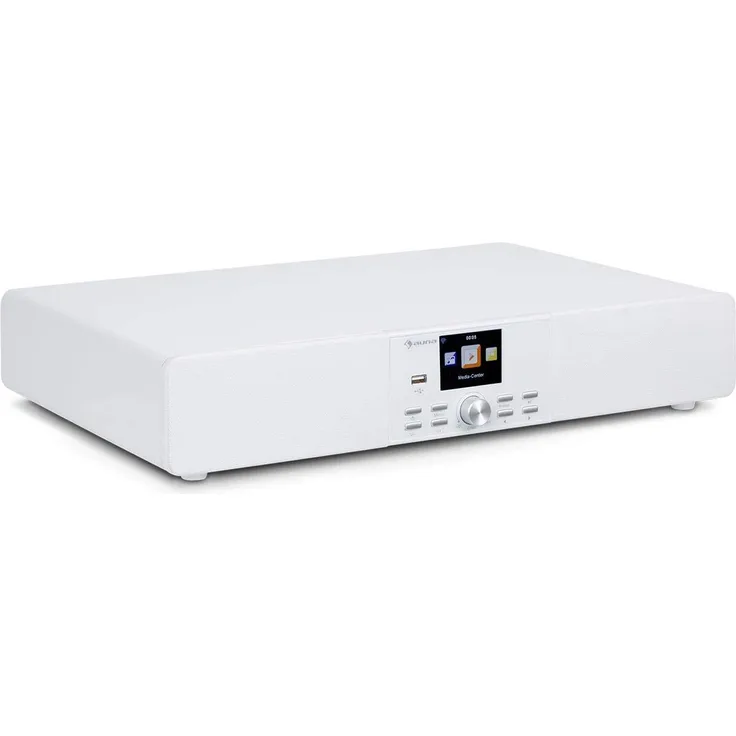 auna Stealth Base Connect Soundbase mit internem Subwoofer, geeignet für TV, weiß
