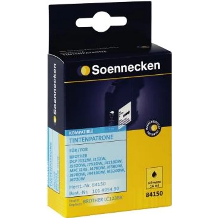 Soennecken Tintenpatrone 84150 wie Brother LC123BK schwarz (84150)