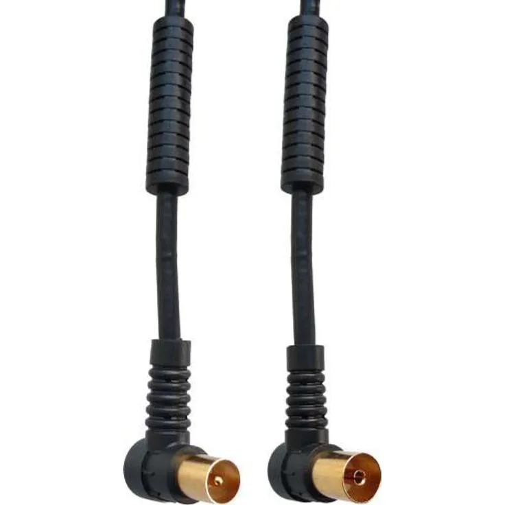 e+p HFW 301 G, coax, Koaxial, Gold, Abgewinkelt, Abgewinkelt, 1,5 m