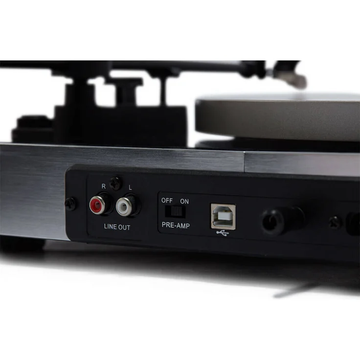 Aiwa APX-680BT Bluetooth-Plattenspieler Konvertierer 2 Geschwindigkeiten 33/45 mit integrierten Audio-Vorverstärker schwarz – Bild 3