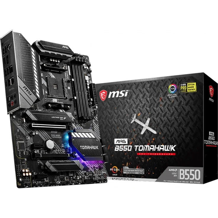 MSI MAG B550 Tomahawk - ATX, AMD B550, Sockel AM4, Dual-channel DDR4 (7C91-001R) – Bild 1
