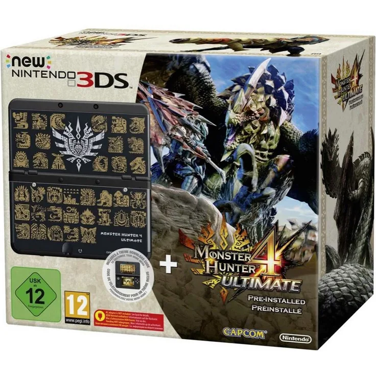 New Nintendo 3DS schwarz + Monster Hunter 4 Ultimate