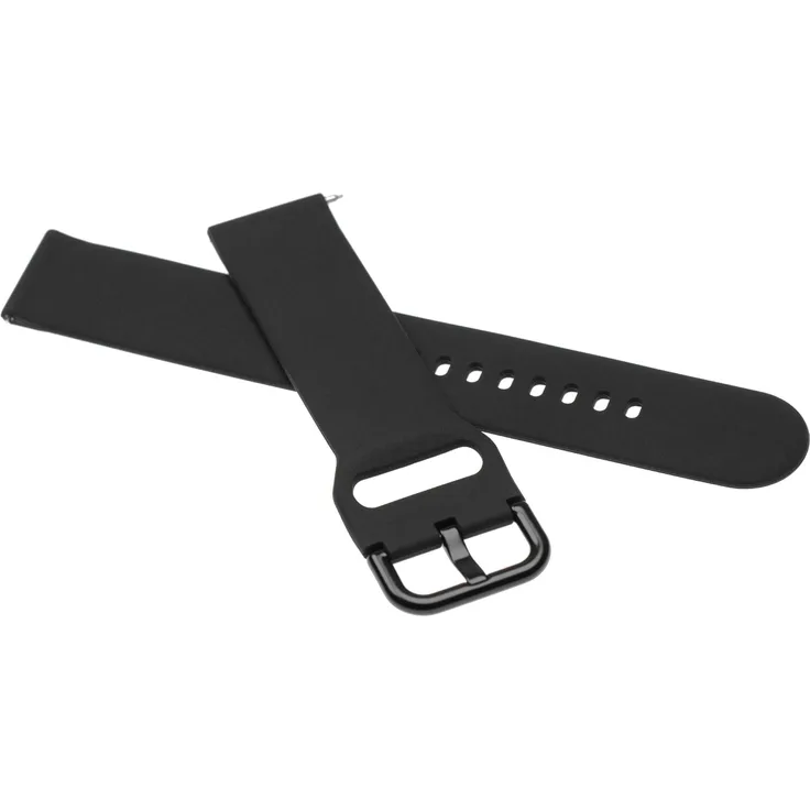 VHBW Ersatz Armband kompatibel mit Samsung Galaxy Watch Active, SM-R820, SM-R830 Fitnessuhr, Smartwatch 13 + 8,8 cm Silikon schwarz