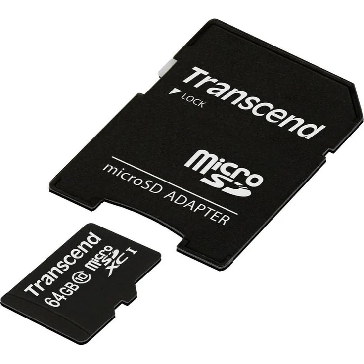 Transcend TS64GUSDXC10 Extreme-Speed Micro SDXC 64 GB Class 10 Speicherkarte mit SD-Adapter – Bild 1