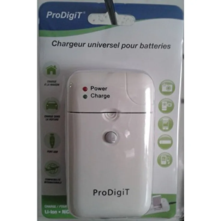 ProDigit PDT CHU-USB-Universal-Ladegerät, für Kameras, Weiß