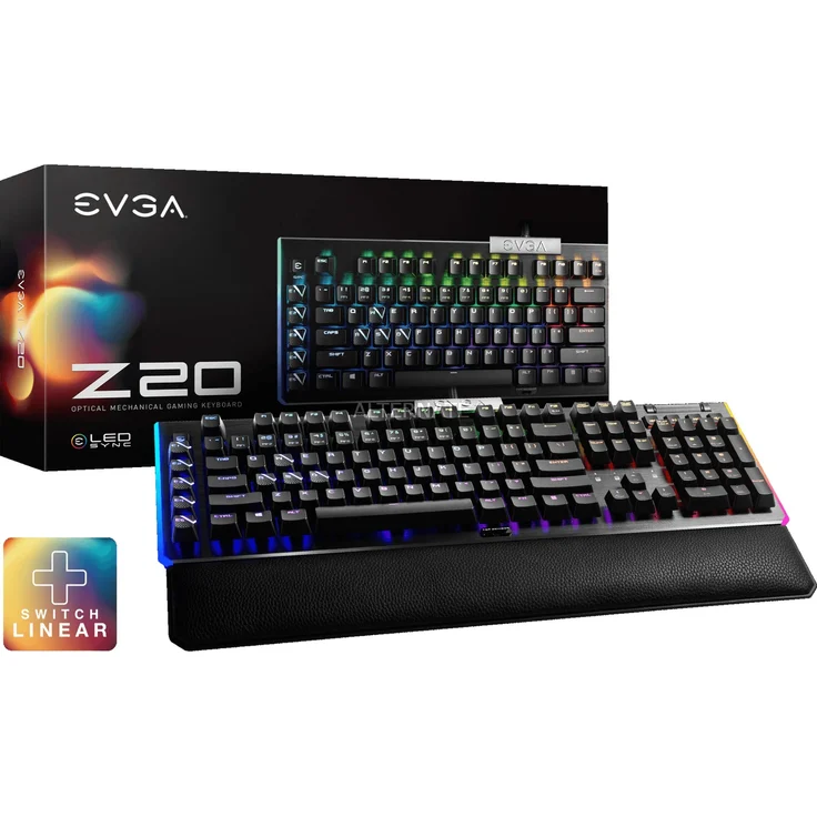 EVGA Z20 Tastatur USB Deutsch QWERTZ Schwarz ( 811-W1-20DE-K2 ) – Bild 1