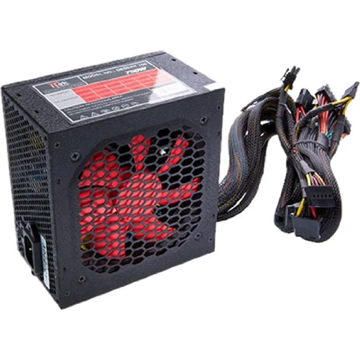 iTek Desert 750 750W ATX Schwarz, Rot Netzteil - Netzteile (750 W, 220-240, Aktiv, 12 cm, 1 Lüfter, Aktiv)
