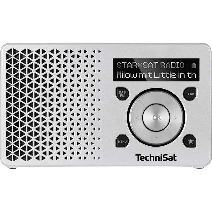TechniSat DIGITRADIO 1 Mini Tragbares Radio, OLED-Display, silber – Bild 1