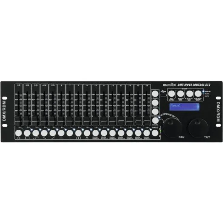 Eurolite DMX Move Controller 512 | Controller mit Farb- & Bewegungs-Effekten (28 Geräte, jeweils max. 18 Kanäle)