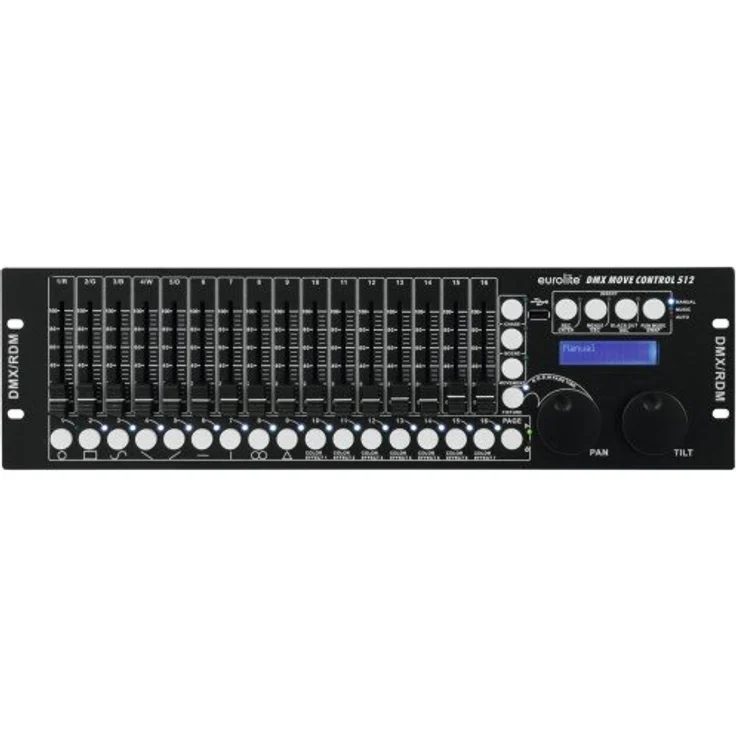 Eurolite DMX Move Controller 512 | Controller mit Farb- & Bewegungs-Effekten (28 Geräte, jeweils max. 18 Kanäle)